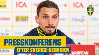 Presskonferens med Janne Andersson Claesson Nordfeldt Isak amp Ibrahimović efter Georgienmatchen [upl. by Riba576]