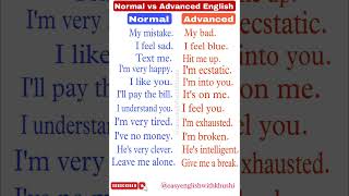 Normal vs Advanced EnglishModern English Basic English youtubeshorts shortvideo [upl. by Alisha]