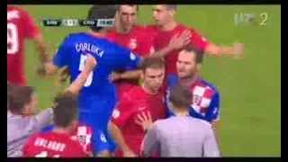 Srbija  Hrvatska 06092013 1100 Matić i Šimunić isključenja [upl. by Eiddal68]