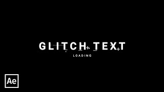 Анимация глитч текста в After Effects Glitch text animation [upl. by Rosco]