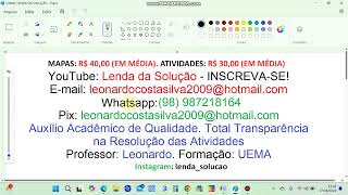 UNICESUMAR MAPA DE GEOMETRIA ANALĂŤTICA E ĂLGEBRA LINEAR 532024 [upl. by Acemahs]