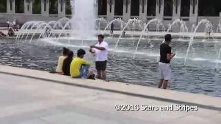 Wading in the water Not at the WWII Memorial [upl. by Anairt]