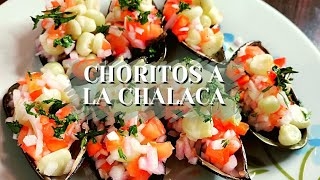 RECETA FÁCIL DE CHORITOS A LA CHALACA 🇵🇪 [upl. by Ecniuq]