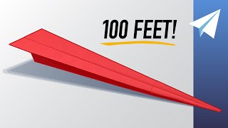 EASY Paper Airplane that Flies REALLY Far — Over 100 feet — How to make Ballista — Folding Tutorial [upl. by Airetnohs]