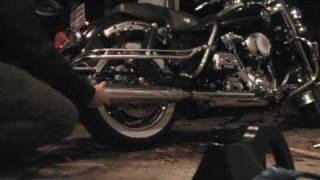 2010 Harley FLHRC  TRYING to Remove SuperTrapp SlipOn Muffler [upl. by Ojillib382]