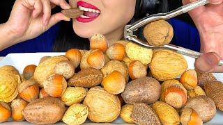 ASMR ROASTED ALMONDS HAZELNUTS PECANS BRAZIL NUTS amp WALNUTS  ASMR  MUKBANG  EATING SOUNDS [upl. by Lahcear]