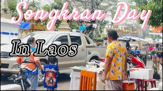 Laos 🇱🇦New Year Waterfest Songkran Festival 2024 [upl. by Eicyaj]