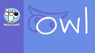 Draw An Owl Using the Word  Wordtoon Owl [upl. by Etneciv]