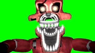 Nightmare foxy jumpscare green screen [upl. by Gula]