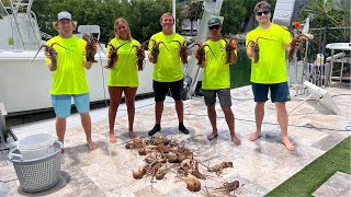 LOBSTER MINI SEASON 2024 Day 1 We got caught in a STORM CatchCleanCook [upl. by Yoc258]