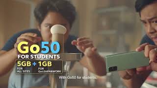 Go50 for STUDENTS Tuloy ang edukasyon Tuloy ang pagasa GlobeForEducation [upl. by Quiteri587]