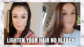 How to lighten your hair without Bleach or Ammonia  5 shades lighter in 20 minutes  No chemicals [upl. by Alliber]