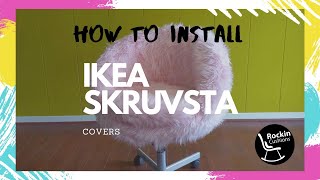 ✨ How to slipcover IKEA Skruvsta office chair  Boho Indigo Blue [upl. by Noillimaxam]