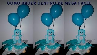 como hacer centro de mesa baby showeradorno arreglos facil y economico [upl. by Beata]