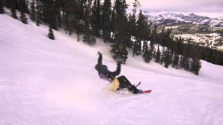 Skiing Snowblade Crash [upl. by Ayrotal]