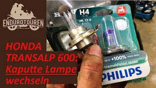 Abblendlicht kaputt an Honda Transalp 600 PD06 H4Halogenlampe wechseln  So geht‘s [upl. by Odnanreh155]