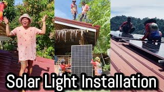 Solar light installation sa Farm [upl. by Anahtor]