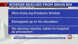 MinnKota Ag Products Worker Rescued From Grain Bin [upl. by Nerak711]