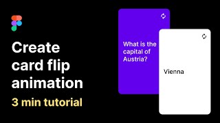 Create card flip animation in Figma [upl. by Adelice]