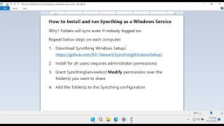 How to install and run Syncthing as a Windows service [upl. by Rebekkah]