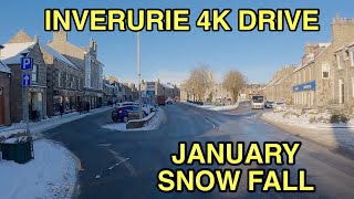 Inverurie 4K Winter Drive  Aberdeenshire Scotland [upl. by Hadwin]