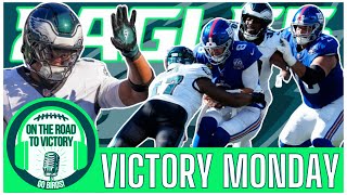 Eagles VICTORY MONDAY LIVE  Wk 7 Win vs Giants  PFF Grades  Snap Count  Roster Moves  Mailbag [upl. by Cianca]