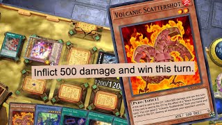 How I Burned 10k Lifepoints and Win With 1 VOLCANIC SCATTERSHOT Yugioh Master Duel [upl. by Nastassia]