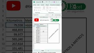 Como hacer conversiones en excel  de Kilometros KM a metros M conversiones excel tips km m [upl. by Isobel464]