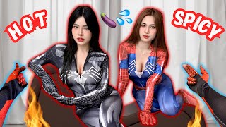 I love hot amp spicy SpiderGirls Sister 🌶Romantic Love Story by Spiderman ParkourPOV in Real Life [upl. by Steffen49]