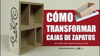 Cómo TRANSFORMAR CAJAS de zapatos en ORGANIZADORES y ESTANTES FLOTANTES ✅ Ideas fáciles y económicas [upl. by Yelsnik]