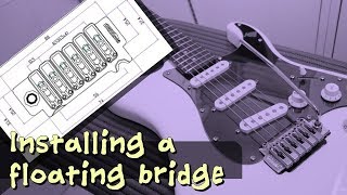 Installing a floating bridge on a strat English [upl. by Hillari]