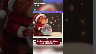 Christmas Card Cute Capybara DIY Gift for Family [upl. by Singband]