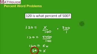 Percent Word Problems [upl. by Etnasa]