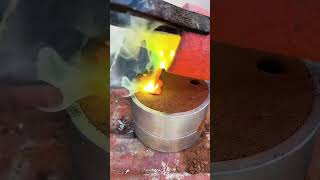 Forging a New Treasure Crafting a Coin from Molten Metal howto how satisfying fun subscribe [upl. by Salohcin]