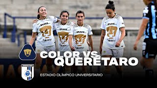 Apertura2022  Color Femenil  Jornada 9  Pumas vs Querétaro [upl. by Siramay]