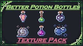 Improved Potion Bottles Minecraft Texture Pack Showcase  Download [upl. by Zehc]