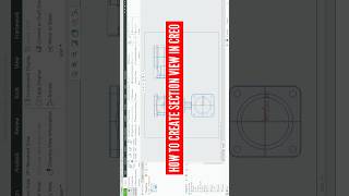 how to create section view in creo  section view in creo  section view in drafting [upl. by Perkin]