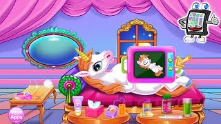 BABY EINHORN GEBURT App deutsch  Mama Unicorn bringt Baby zur Welt  Nina der Einhorn Babysitter [upl. by Ardyaf186]