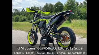 KTM Supermoto 450500 EXC 2012 Supermotard A2 [upl. by Atalanti]