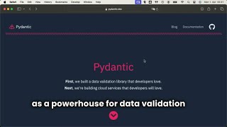 Pydantic for Beginners Data Validation Made Easy [upl. by Eudo]