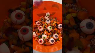 Spooky Candy Salad 👻🎃 asmr candysalad candy spooky halloween shorts fyp viral restock [upl. by Fugazy]