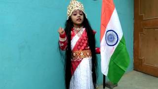 Fancy Dress Competition On BHARAT MATA 1st Prize Winner By Angel [upl. by Rolyak771]