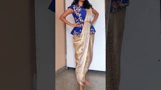 Deepavali outfit 🎆🪔grwm  Peplum top  Dhoti Saree  diwali deepavali fashion styling [upl. by Irollam759]