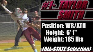 2019Street Light Recruiting WRTaylor Smith 6 1165 lbs ALL STATE Boaz High School AL [upl. by Akinak]