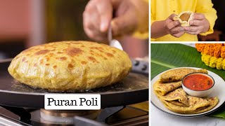 Puran Poli Recipe  पुरण पोली  Perfect Puran Poli  Meetha Parantha  Quick Dessert  Kunal Kapur [upl. by Quickman]