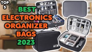 5 Best Electronics Organizer Bag  Top 5 Cables Storage Travel Bags in 2023 [upl. by Nosnarb]