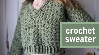 Simple Crochet Sweater Tutorial [upl. by Munafo]