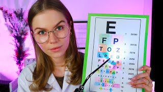 ASMR Detailed Eye Exam With Many Different Charts and Lights Medical RP Personal Attention [upl. by Ahsinit]