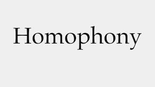 How to Pronounce Homophony [upl. by Ardenia]