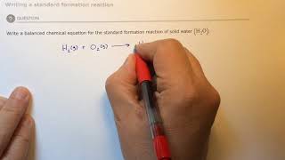 Aleks Writing a standard formation reaction [upl. by Lester]